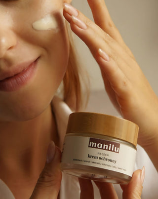Schützende Tagescreme mit Sheabutter mit Vitamin C und Himbeerkernöl Manilu - 4