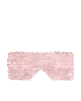 Handgewebte Gesichts- und Körpermaske aus Rosenquarz, Crystallove