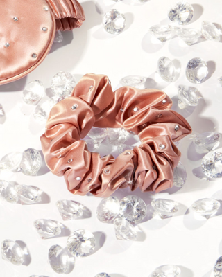Haarbänder aus Seide mit Kristallen – rose gold Crystallove - 2