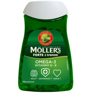 Nahrungsergänzung mit Omega -3 und Vitaminen D - E Forte Moller 112 Kapseln - 1
