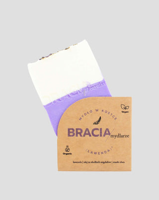 Beruhigende und feuchtigkeitsspendende Lavendelseife mit Reisöl und Sheabutter Bracia Mydlarze - 3