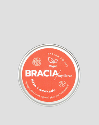 Regenerierender Rose & Avocado Lippenbalsam mit Vitamin E Bracia Mydlarze - 1