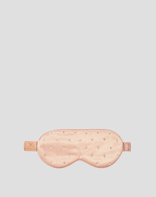 Schlafaugenband aus Seide, verziert mit Kristallen – rose gold Crystallove - 3