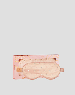 Schlafaugenband aus Seide, verziert mit Kristallen – rose gold Crystallove - 1