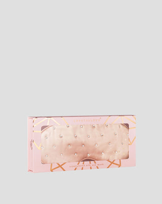 Schlafaugenband aus Seide, verziert mit Kristallen – rose gold Crystallove - 4