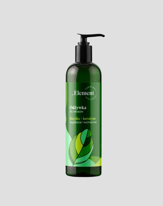 Glättender und stärkender Conditioner mit Keratin- und Basilikum-Extrakt Element - 1