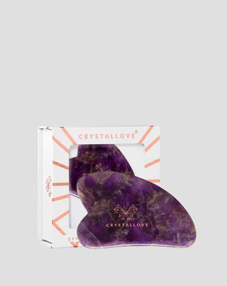 Gua Sha Gesichtsmassageplatte mit Amethyst, Harmoniestein und Kristallentspannung Crystallove - 1
