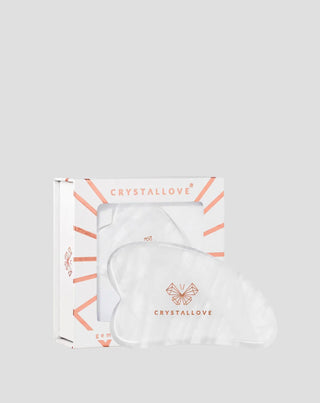 Gua Sha Gesichtsmassageplatte aus einem Bergkristall mit Crystallove Reinigungseigenschaften - 1