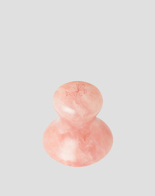 Gesichtsmassagepilz aus natürlichem Rosenquarz, Crystallove - 3
