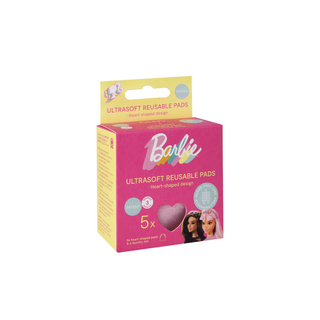 Barbie Ultrasoft Wiederverwendbare Pads Herzen Pink Glov Wiederverwendbare Make-up-Entferner-Pads - 4