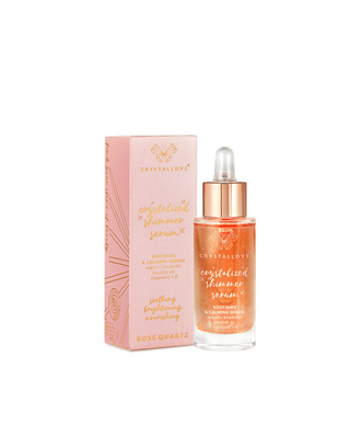 Gesichtsserum mit Rosenquarz und Bisabolol - Rose quartz shimmer serum serum, Crystallove