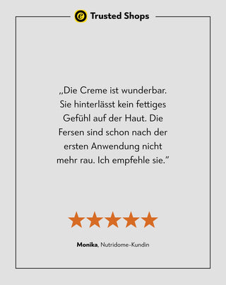 Nutridome weichmachende Fußcreme mit Urea und Sheabutter