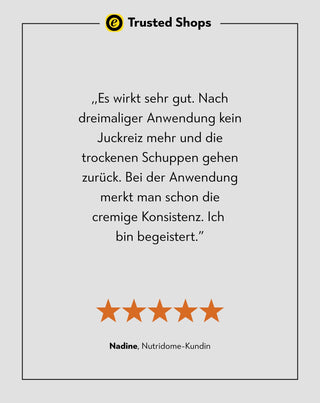 Anti-Schuppen-Shampoo von Nutridome mit Pirocton-Olamin und feuchtigkeitsspendender Wirkung