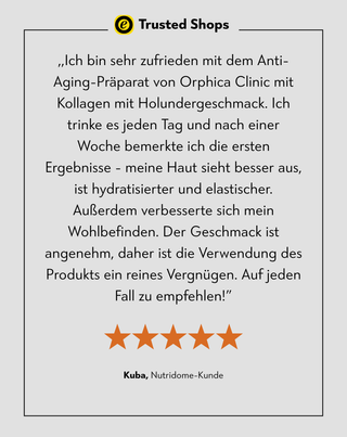 Anti-Aging Elixier mit Fischkollagen und DracoBelle™ Nu Komplex Orphica Clinic Ageless