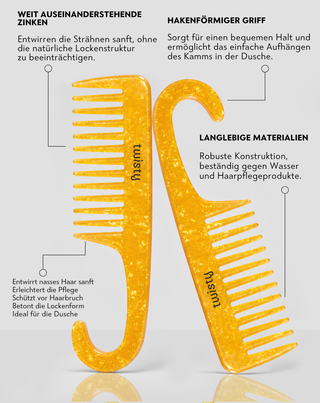 Kamm mit breiten Zähnen zum sanften Entwirren und Pflegen von lockigem Haar Twisty - 2