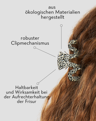 Set mit großen Haarklammern - marmoriet und schwarz Twisty 2 Stück - 5