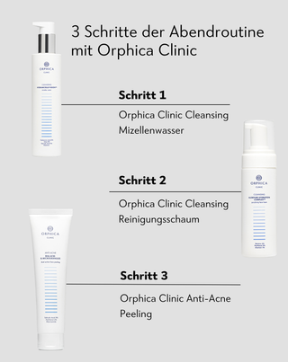 Gesichtspeeling mit Niacinamid, Panthenol, BHA und Mikrogranulaten Anti-Acne Orphica Clinic 100 ml