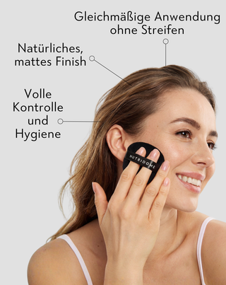 Puderquasten Set für präzise Make-up-Applikation, 3 Stück, wiederverwendbar Nutridome - 2