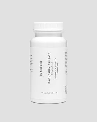 Magnesiumtaurat - Magenfreundlich bei Wadenkrämpfen, Müdigkeit und Stress Nutridome, 60 Kapseln