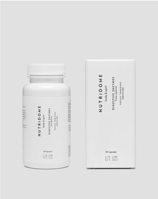 Enzymy trawienne bromelaina, laktaza, alpha-amylaza, lipaza suplement diety Nutridome_2 - 2