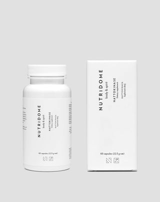 Nattokinase, hohe enzymatische Aktivität 2000 FU, Nahrungsergänzungsmittel, Nutridome 60 Kapseln