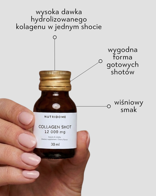 Flüssige Kollagen-Shots 12.000 mg mit Vitaminen Nahrungsergänzungsmittel Nutridome 30 x 30 ml
