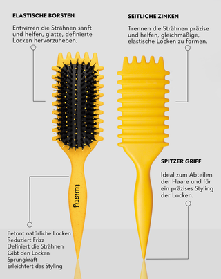 Bürste für lockiges, gewelltes Haar zur Definition von Twists - 4