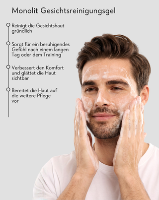Reinigungsgel für das Gesicht mit Postbiotika und Panthenol zur Reinigung und Pflege des Bartes Monolit - 3