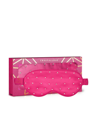 Schlafaugenband aus Seide, verziert mit Kristallen – pink Crystallove - 1
