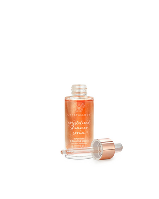 Gesichtsserum mit Rosenquarz und Bisabolol - Rose quartz shimmer serum serum, Crystallove