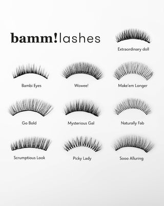 Falsche Wimpern auf dem 2D-Streifen für den mehrfachen Gebrauch Misterious Gal Bamm!Lashes - 6
