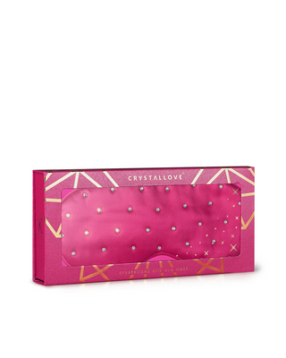 Schlafaugenband aus Seide, verziert mit Kristallen – pink Crystallove - 4