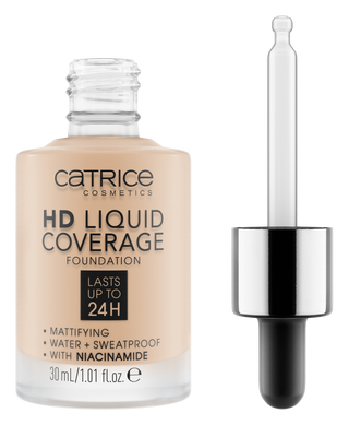 HD Liquid Coverage deckt Foundation bis zu 24 Stunden hellbeige 010 Catrice ab - 2