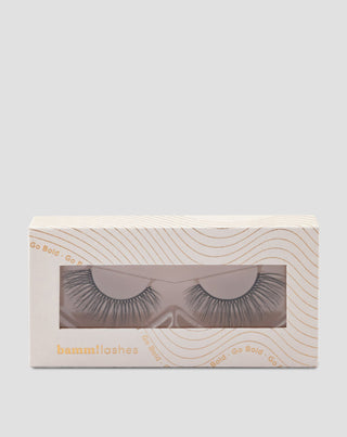 Künstliche Wimpern auf 2d Streifen für mehrfachen Gebrauch sehr weich Go Bold Bamm!Lashes - 1