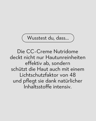 Abdeckende Gesichtscreme CC SPF 48 mit Kollagen und natürlichen Ölen 03 Beige Nutridome - 4