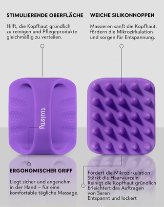 Twisty Soft Silikon Kopfhautmassagegerät zur Stimulierung der Mikrozirkulation - 6