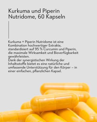 Kurkuma und Piperin zur Unterstützung der Verdauung und Leberfunktion Nutridome Nahrungsergänzungsmittel 60 Kapseln - 3