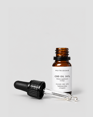CBD-Öl 30% Tropfen, Broad Spectrum ohne THC mit CBG und CBN Nutridome