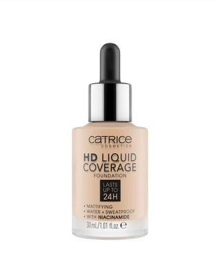 HD Liquid Coverage deckt Foundation bis zu 24 Stunden hellbeige 010 Catrice ab - 1