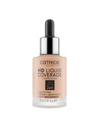 HD Liquid Coverage deckt Foundation bis zu 24 Stunden rosébeige 020 Catrice ab - 1