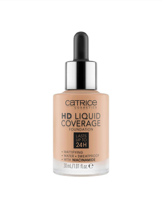 HD Liquid Coverage deckt die Foundation bis zu 24 Stunden warm beige 040 Catrice ab - 1