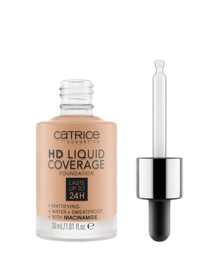 HD Liquid Coverage deckt die Foundation bis zu 24 Stunden warm beige 040 Catrice ab - 2
