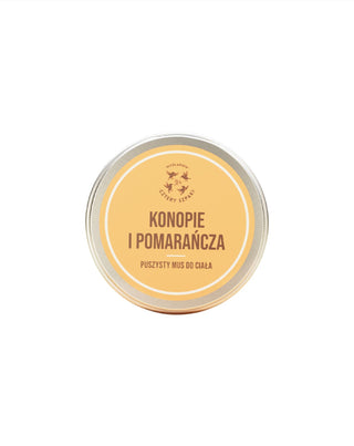 Mus do ciała konopie i pomarańcza z olejkiem eterycznym z imbiru Mydlarnia Cztery Szpaki - 1