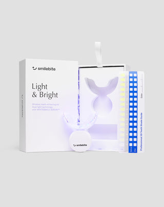 Aufhellungs-Kit mit LED-Lampe und Light & Bright Smilebite Bleaching-Gel - 1
