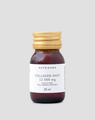 Kollagen-Shot flüssig 12.000 mg mit Vitaminen, Nahrungsergänzung Nutridome 30 ml
