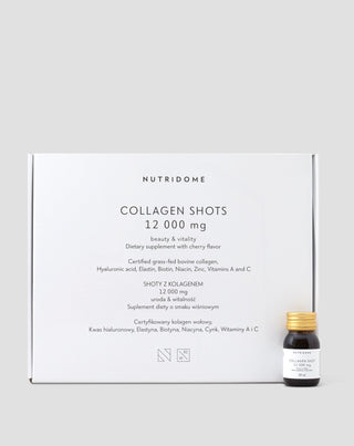 Flüssige Kollagen-Shots 12.000 mg mit Vitaminen Nahrungsergänzungsmittel Nutridome 30 x 30 ml