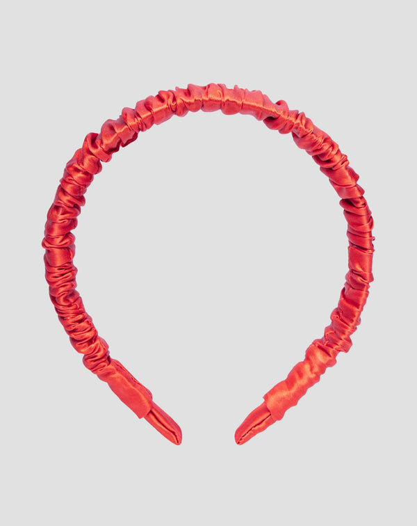 Seidenhaarband aus 100% Naturseide rot Twisty
