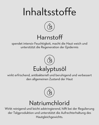 Nutridome Fußbadesalz mit 45% Harnstoff und Eukalyptus