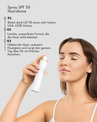 Nutridome leichter Gesichtsnebel SPF 50 UVB, UVA Schutzspray - 2