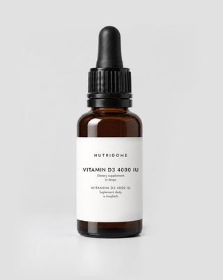 Vitamin D3 Tropfen 4000 IE/Tag für die Abwehrkräfte und starke Knochen mit Vitamin E, 30 ml, Nutridome
